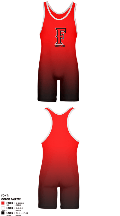Frontier Senior High School Wrestling 68856248 Wrestling Singlet - 2