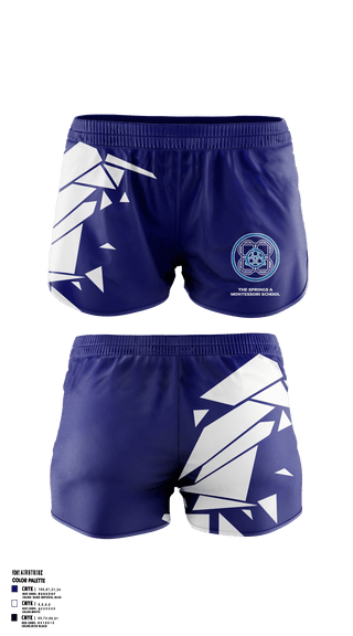 Women's Shorts, The Springs A Montessori School, Spirit Store, Teamtime, Team time, sublimation, custom sports apparel, team uniforms, spirit wear, spiritwear, sports uniforms, custom shirts, team store, custom team store, fundraiser sports, apparel fundraiser