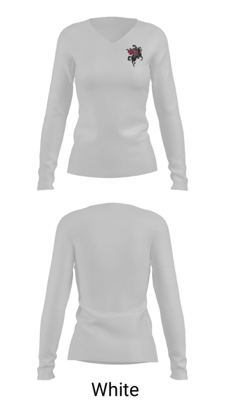 Women's Long Sleeve Vneck Shirt, Churchill High School Gymnastics, Cheer, Teamtime, Team time, sublimation, custom sports apparel, team uniforms, spirit wear, spiritwear, sports uniforms, custom shirts, team store, custom team store, fundraiser sports, apparel fundraiser