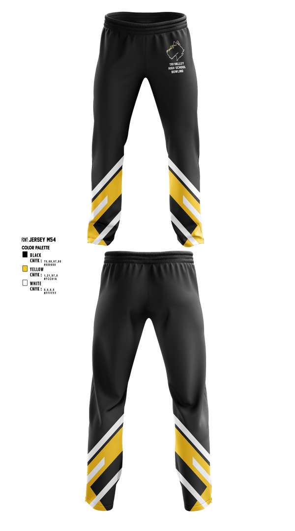 Sweatpants, Tri-Valley High School Bowling, Bowling, Teamtime, Team time, sublimation, custom sports apparel, team uniforms, spirit wear, spiritwear, sports uniforms, custom shirts, team store, custom team store, fundraiser sports, apparel fundraiser