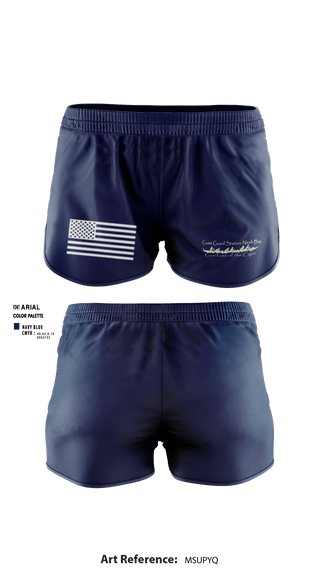 Women's Shorts, USCG STATION NEAH BAY, Coast Guard, Teamtime, Team time, sublimation, custom sports apparel, team uniforms, spirit wear, spiritwear, sports uniforms, custom shirts, team store, custom team store, fundraiser sports, apparel fundraiser