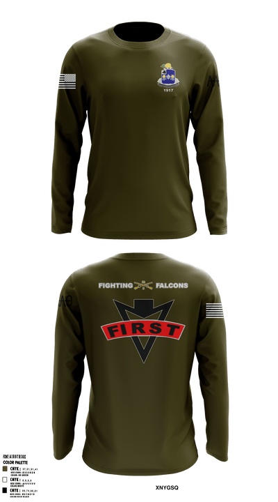 Fighting Falcons 2-39 IN 61217991 Long Sleeve Performance Shirt - 3