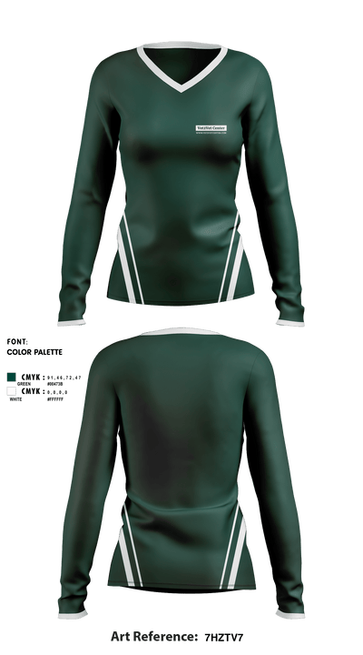 Vet2Vet Center 1312359 Women's Long Sleeve V-neck Shirt - 1