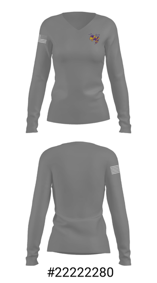 Women's Long Sleeve Vneck Shirt, Greenville High School Golf, Golf, Teamtime, Team time, sublimation, custom sports apparel, team uniforms, spirit wear, spiritwear, sports uniforms, custom shirts, team store, custom team store, fundraiser sports, apparel fundraiser
