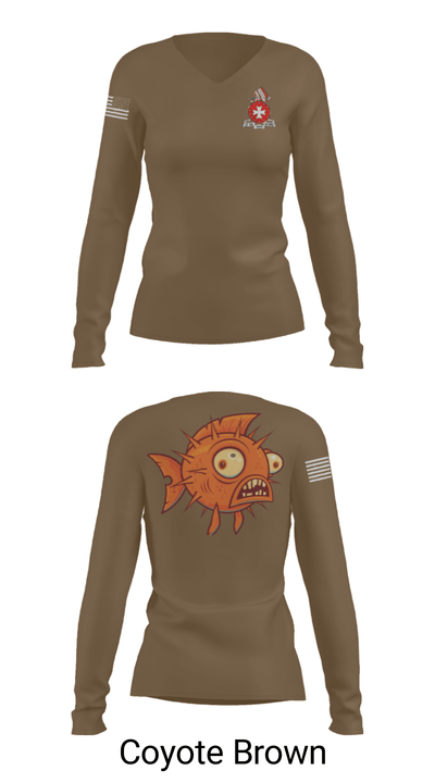 2nd platoon 1-14th 44681446 Women's Long Sleeve V-neck Shirt - 37