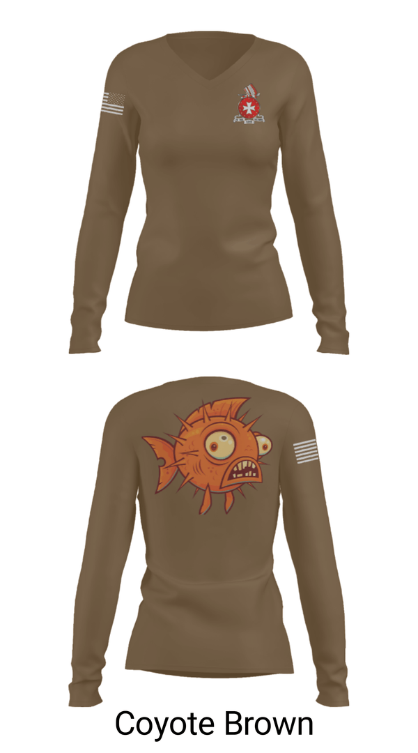 Women's Long Sleeve Vneck Shirt, , Army, Teamtime, Team time, sublimation, custom sports apparel, team uniforms, spirit wear, spiritwear, sports uniforms, custom shirts, team store, custom team store, fundraiser sports, apparel fundraiser