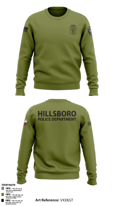 Hillsboro Police Department 31441057 Crew Neck Sweatshirt - 7