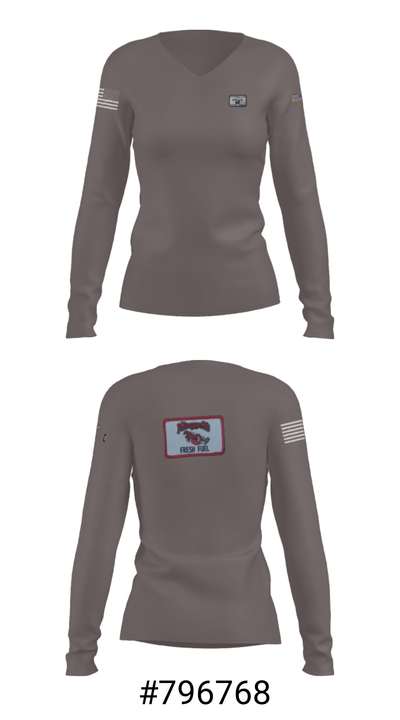 Echo pol 1/126 avn 6177830 Women's Long Sleeve V-neck Shirt - 36