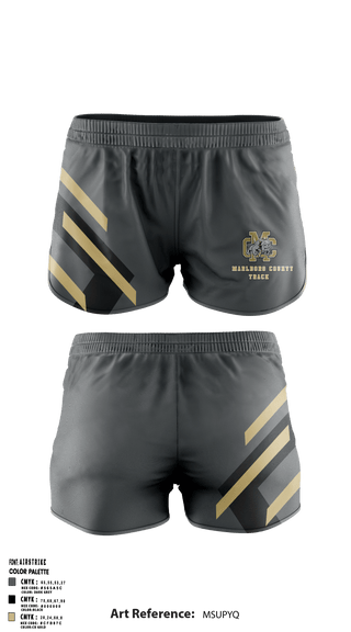 Women's Shorts, Marlboro County High School Track, Track & Field, Teamtime, Team time, sublimation, custom sports apparel, team uniforms, spirit wear, spiritwear, sports uniforms, custom shirts, team store, custom team store, fundraiser sports, apparel fundraiser