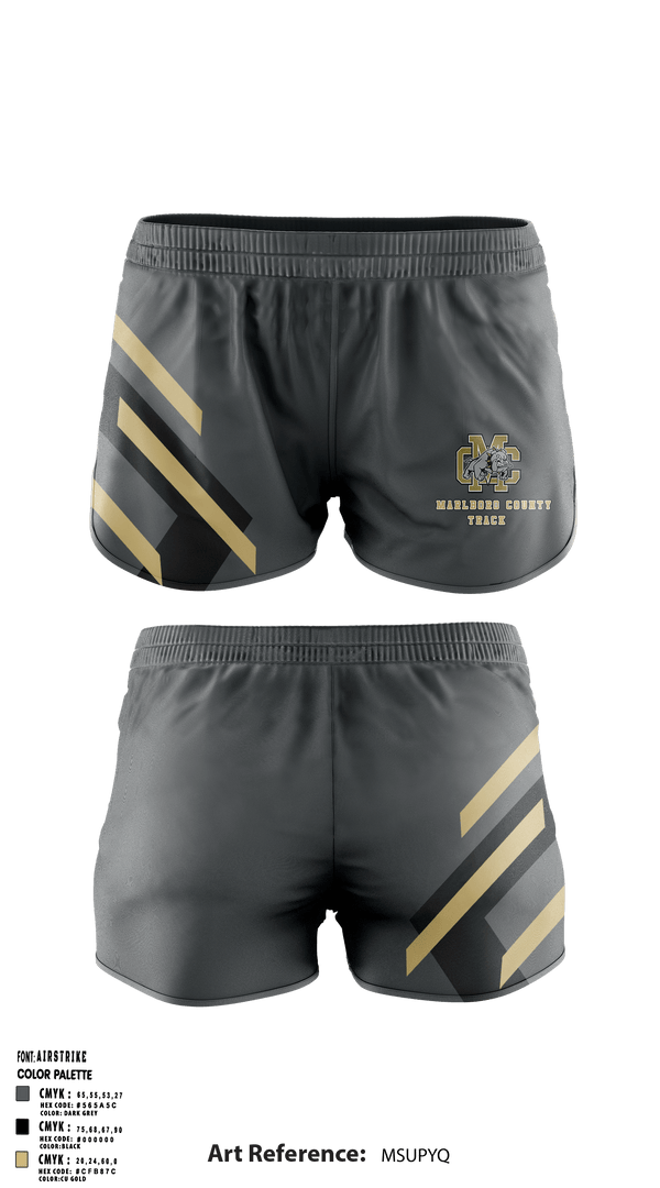 Women's Shorts, Marlboro County High School Track, Track & Field, Teamtime, Team time, sublimation, custom sports apparel, team uniforms, spirit wear, spiritwear, sports uniforms, custom shirts, team store, custom team store, fundraiser sports, apparel fundraiser