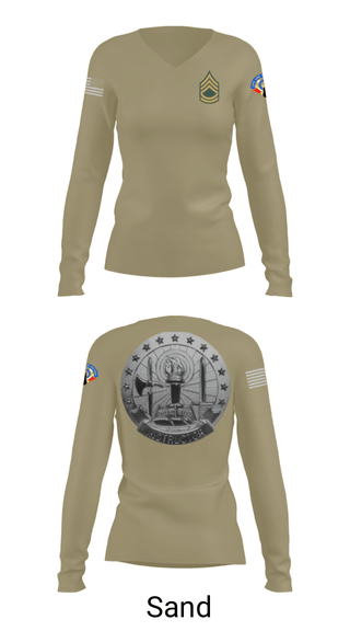 Women's Long Sleeve Vneck Shirt, , Army, Teamtime, Team time, sublimation, custom sports apparel, team uniforms, spirit wear, spiritwear, sports uniforms, custom shirts, team store, custom team store, fundraiser sports, apparel fundraiser