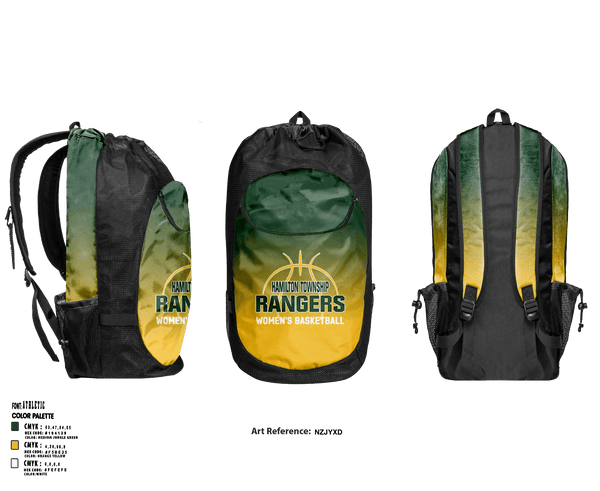 Gear Bag, Hamilton Middle School Basketball, Women's Basketball, Teamtime, Team time, sublimation, custom sports apparel, team uniforms, spirit wear, spiritwear, sports uniforms, custom shirts, team store, custom team store, fundraiser sports, apparel fundraiser