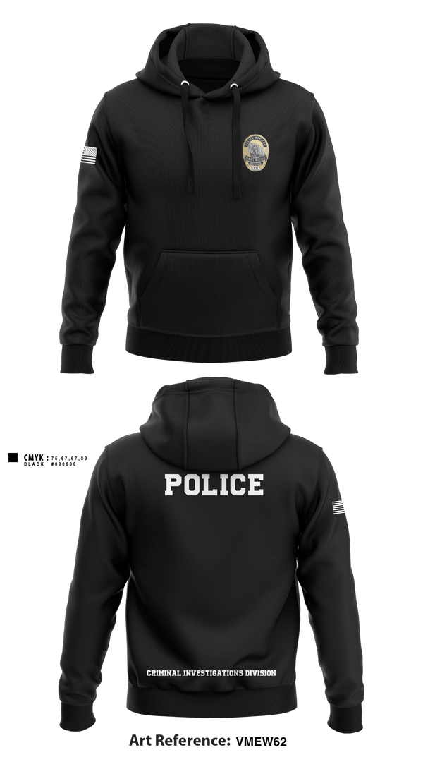 Hoodie, POLICE CRIMINAL INVESTIGATIONS DIVISION, , Teamtime, Team time, sublimation, custom sports apparel, team uniforms, spirit wear, spiritwear, sports uniforms, custom shirts, team store, custom team store, fundraiser sports, apparel fundraiser