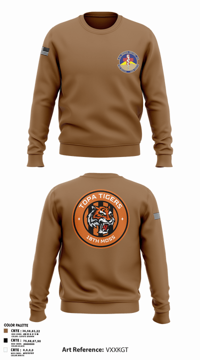 18 Medical Support Squadron 85119719 Crew Neck Sweatshirt - 4