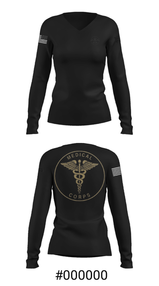 Women's Long Sleeve Vneck Shirt, , Air Force, Teamtime, Team time, sublimation, custom sports apparel, team uniforms, spirit wear, spiritwear, sports uniforms, custom shirts, team store, custom team store, fundraiser sports, apparel fundraiser