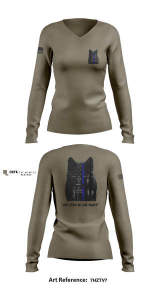 Women's Long Sleeve Vneck Shirt, N29, Police, Teamtime, Team time, sublimation, custom sports apparel, team uniforms, spirit wear, spiritwear, sports uniforms, custom shirts, team store, custom team store, fundraiser sports, apparel fundraiser