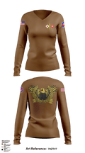 142 FA BDE Warrants 90151775 Women's Long Sleeve V-neck Shirt - 50