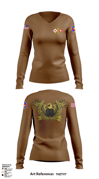 Women's Long Sleeve Vneck Shirt, , National Guard, Teamtime, Team time, sublimation, custom sports apparel, team uniforms, spirit wear, spiritwear, sports uniforms, custom shirts, team store, custom team store, fundraiser sports, apparel fundraiser