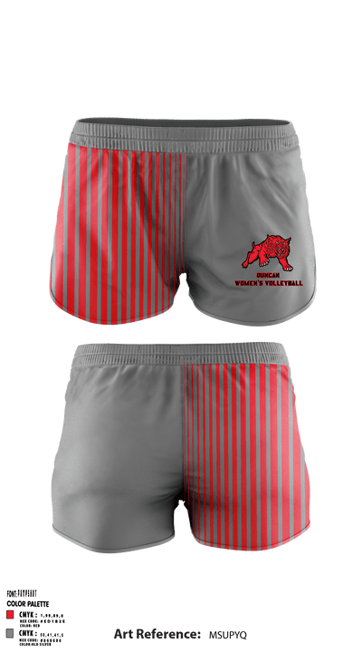 Duncan High School Volleyball 51201013 Women's Shorts - 1