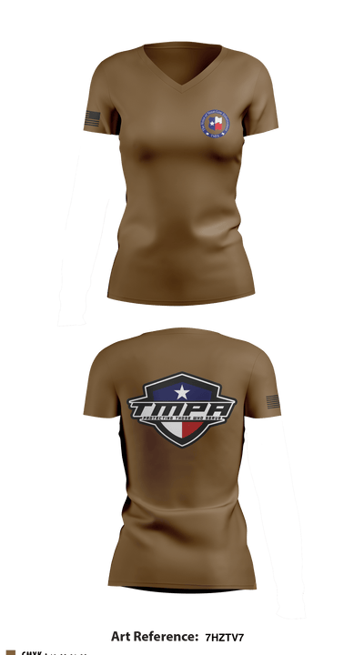 Texas Municipal Police Association 6518461 Women's Short Sleeve V-neck Shirt - 2