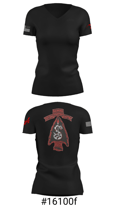 HHC snipers 6053450 Women's Short Sleeve V-neck Shirt - 18