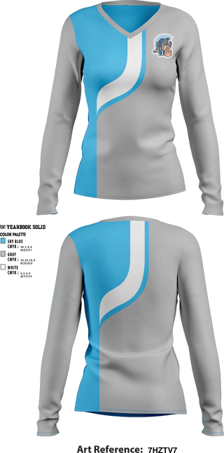 Women's Long Sleeve Vneck Shirt, Widefield High School Swimming, Swimming, Teamtime, Team time, sublimation, custom sports apparel, team uniforms, spirit wear, spiritwear, sports uniforms, custom shirts, team store, custom team store, fundraiser sports, apparel fundraiser