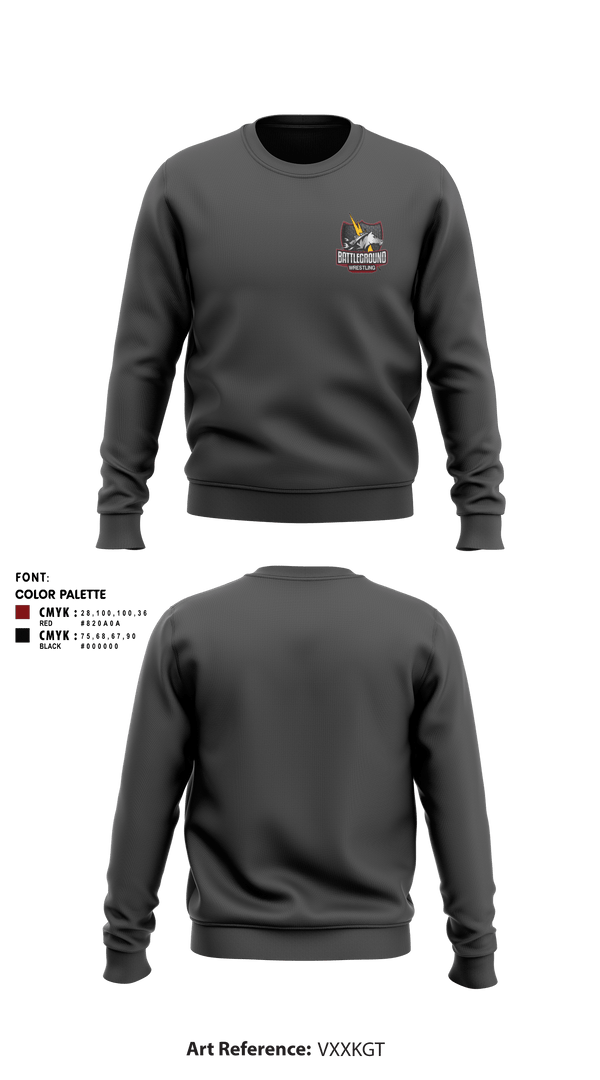 Crew Neck Sweatshirt, BATTLEGROUND WRESTLING, Wrestling, Teamtime, Team time, sublimation, custom sports apparel, team uniforms, spirit wear, spiritwear, sports uniforms, custom shirts, team store, custom team store, fundraiser sports, apparel fundraiser