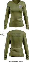 District 13 TF 92193766 Women's Long Sleeve V-neck Shirt - 4