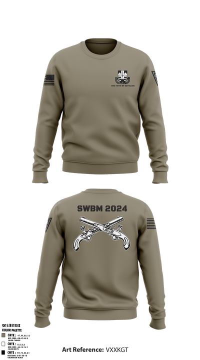 HHD 437th MP BN 73835044 Crew Neck Sweatshirt - 53