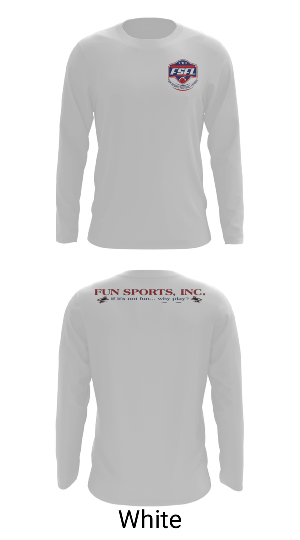 Long Sleeve Performance Shirt, Fun Sports, Football, Teamtime, Team time, sublimation, custom sports apparel, team uniforms, spirit wear, spiritwear, sports uniforms, custom shirts, team store, custom team store, fundraiser sports, apparel fundraiser