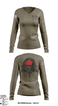 422 CA BN 45970215 Women's Long Sleeve V-neck Shirt - 1