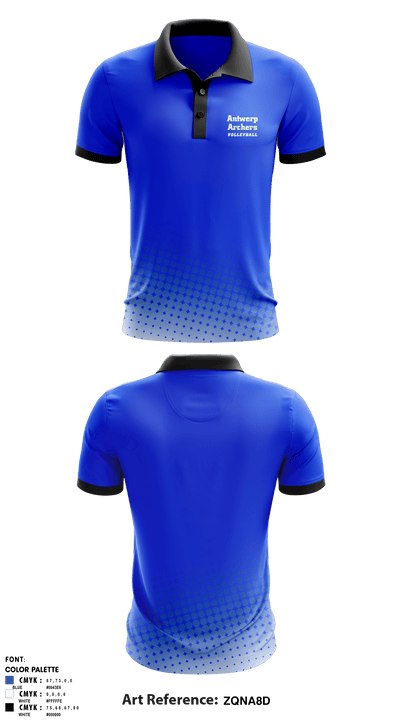 Antwerp Archers 64995589 Short Sleeve Performance Polo - 1