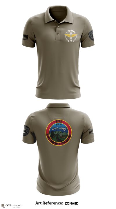 A Co, 2-13th AVN REGT 95713396 Short Sleeve Performance Polo - 3