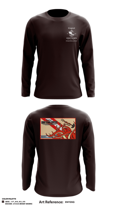 Original Oaktown Divers 71908352 Long Sleeve Performance Shirt - 1