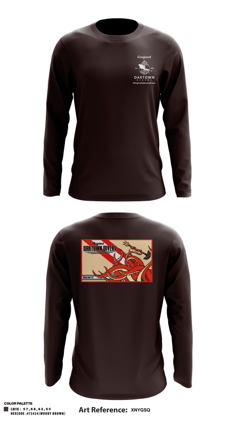 Long Sleeve Performance Shirt, Original Oaktown Divers, , Teamtime, Team time, sublimation, custom sports apparel, team uniforms, spirit wear, spiritwear, sports uniforms, custom shirts, team store, custom team store, fundraiser sports, apparel fundraiser