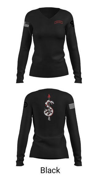 Women's Long Sleeve Vneck Shirt, , Army, Teamtime, Team time, sublimation, custom sports apparel, team uniforms, spirit wear, spiritwear, sports uniforms, custom shirts, team store, custom team store, fundraiser sports, apparel fundraiser
