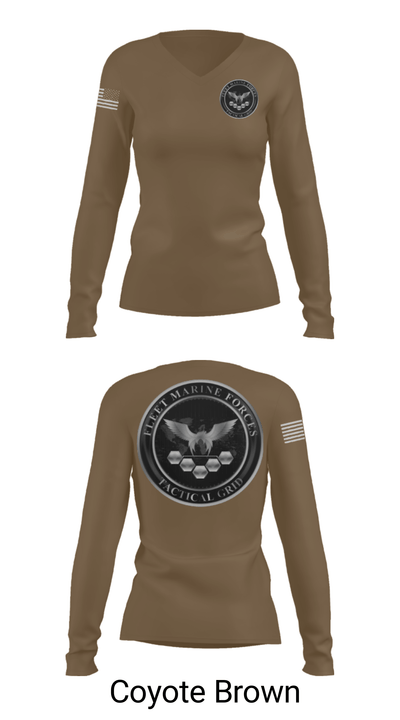 FMF Tactical Grid 52624350 Women's Long Sleeve V-neck Shirt - 43