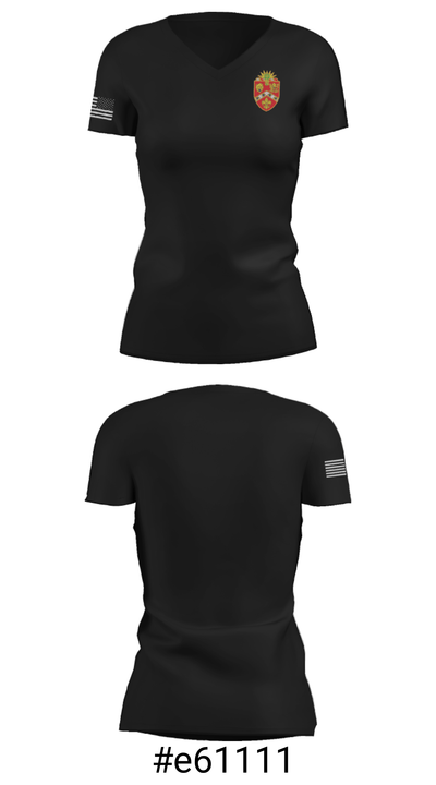 HHB 3rd Battalion, 3rd Field Artillery 61548411 Women's Short Sleeve V-neck Shirt - 19