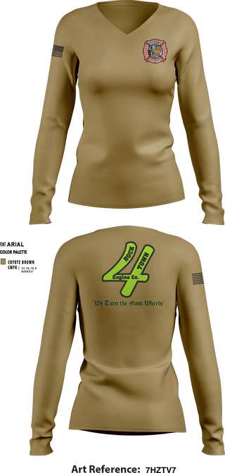 Women's Long Sleeve Vneck Shirt, , Fire Department, Teamtime, Team time, sublimation, custom sports apparel, team uniforms, spirit wear, spiritwear, sports uniforms, custom shirts, team store, custom team store, fundraiser sports, apparel fundraiser