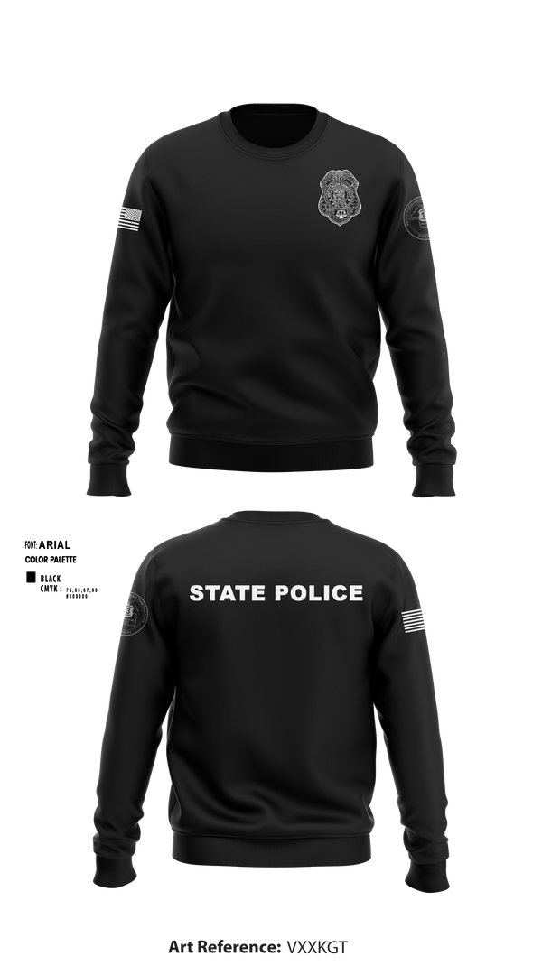 Crew Neck Sweatshirt, , Police, Teamtime, Team time, sublimation, custom sports apparel, team uniforms, spirit wear, spiritwear, sports uniforms, custom shirts, team store, custom team store, fundraiser sports, apparel fundraiser