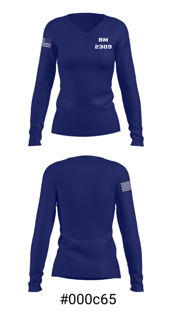 Women's Long Sleeve Vneck Shirt, , Coast Guard, Teamtime, Team time, sublimation, custom sports apparel, team uniforms, spirit wear, spiritwear, sports uniforms, custom shirts, team store, custom team store, fundraiser sports, apparel fundraiser