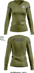 Willits Little Lake JRTF 70658416 Women's Long Sleeve V-neck Shirt - 17