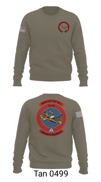 David Lee “Tex” Hill Composite Squadron 94056654 Crew Neck Sweatshirt - 11