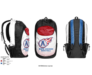 Gear Bag, North Asheboro Middle School Basketball, Men's Basketball, Teamtime, Team time, sublimation, custom sports apparel, team uniforms, spirit wear, spiritwear, sports uniforms, custom shirts, team store, custom team store, fundraiser sports, apparel fundraiser