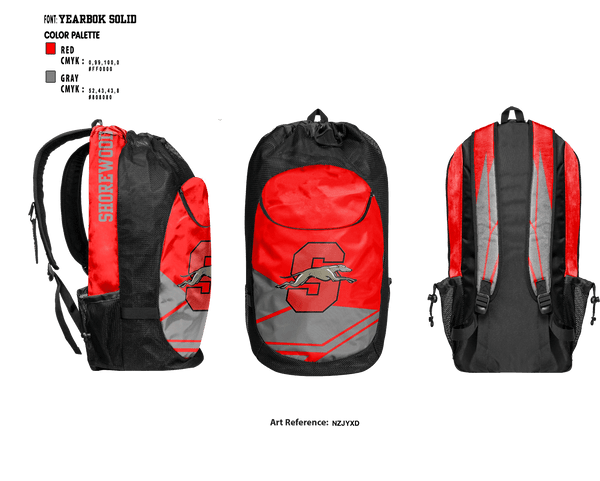 Gear Bag, Shorewood High School Basketball, Men's Basketball, Teamtime, Team time, sublimation, custom sports apparel, team uniforms, spirit wear, spiritwear, sports uniforms, custom shirts, team store, custom team store, fundraiser sports, apparel fundraiser