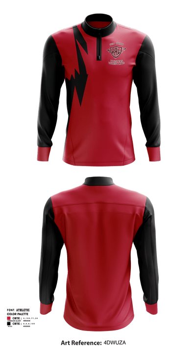 New Britain Twisters Youth Wrestling 45792987 Quarter Zip Jacket - 1