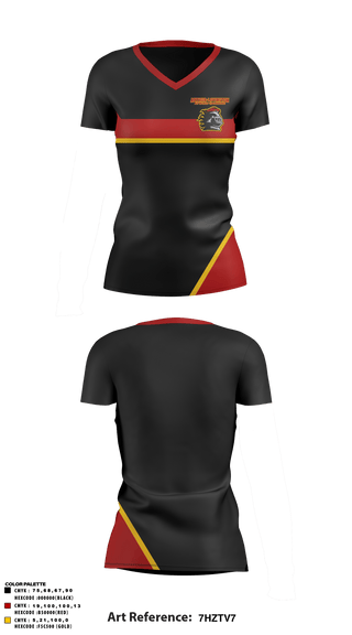 Women's Short Sleeve Vneck Shirt, Arthur-Lovington-Atwood-Hammond High School, Spirit Store, Teamtime, Team time, sublimation, custom sports apparel, team uniforms, spirit wear, spiritwear, sports uniforms, custom shirts, team store, custom team store, fundraiser sports, apparel fundraiser