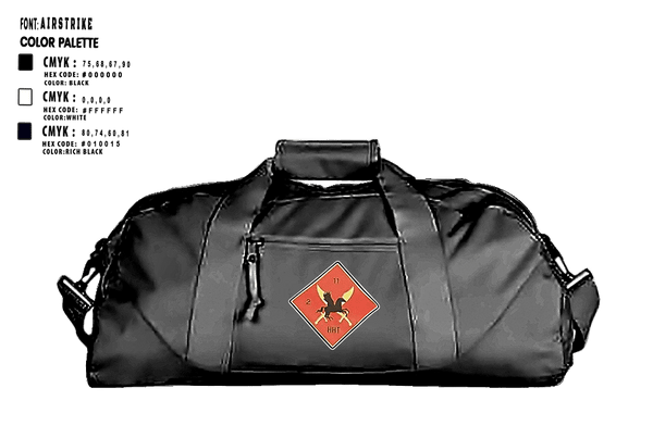 Duffle Bag, HHT, 2-11th ACR, Army, Teamtime, Team time, sublimation, custom sports apparel, team uniforms, spirit wear, spiritwear, sports uniforms, custom shirts, team store, custom team store, fundraiser sports, apparel fundraiser