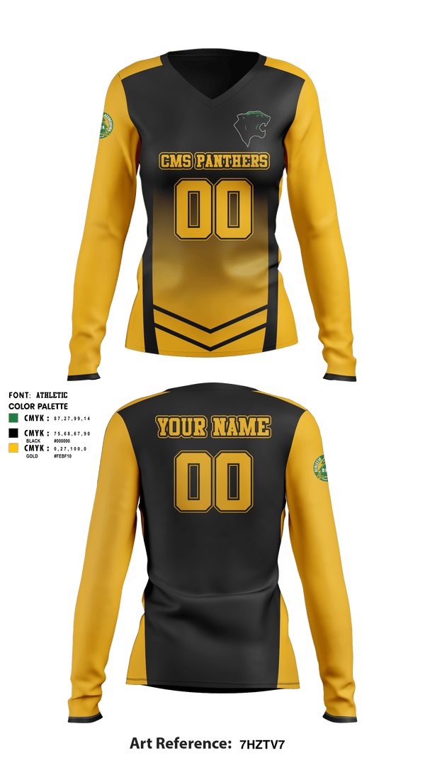 Women's Long Sleeve Vneck Shirt, CMS Basketball, Men's Basketball, Teamtime, Team time, sublimation, custom sports apparel, team uniforms, spirit wear, spiritwear, sports uniforms, custom shirts, team store, custom team store, fundraiser sports, apparel fundraiser