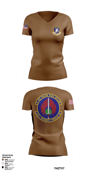 Women's Short Sleeve Vneck Shirt, 315 SFS CHS, Air Force, Teamtime, Team time, sublimation, custom sports apparel, team uniforms, spirit wear, spiritwear, sports uniforms, custom shirts, team store, custom team store, fundraiser sports, apparel fundraiser